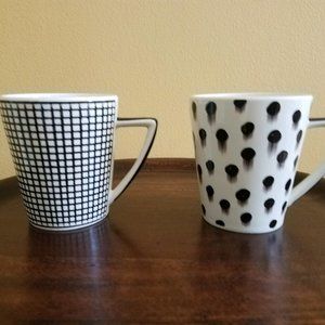 Two Vintage Swid Powell Mugs, "Graph" and Rady & Mizuno "Dots"